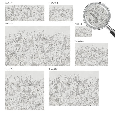 Papel de parede para criança Animais da floresta