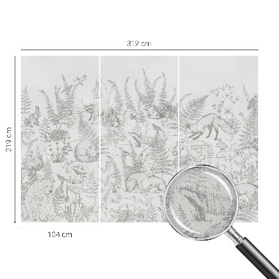 Papel de parede para criança Animais da floresta