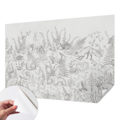 Papel de parede para criança Animais da floresta