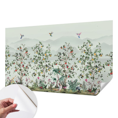 Papel de parede infantil Árvores exóticas