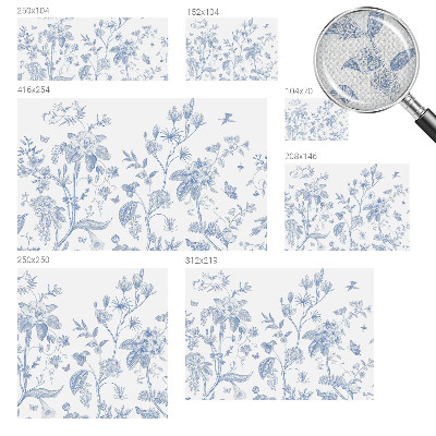 Papel de parede autocolante para sala Estampa floral