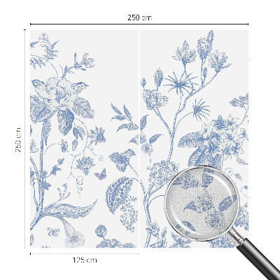 Papel de parede autocolante para sala Estampa floral