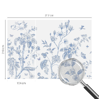 Papel de parede autocolante para sala com estampa floral