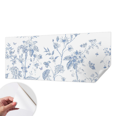 Papel de parede autocolante para sala Estampa floral