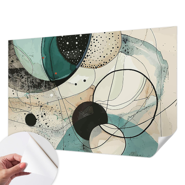Papel de parede autocolante Círculos coloridos