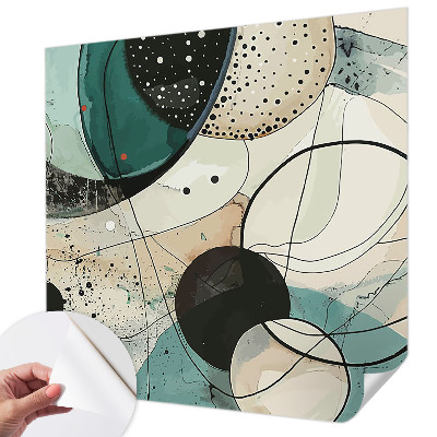 Papel de parede autocolante Círculos coloridos