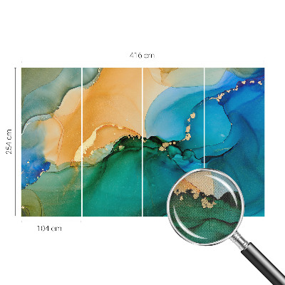 Papel de parede 3D Ondas coloridas