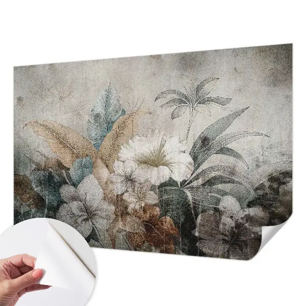 Papel de parede autocolante para quarto com estampa 'Sonho de flores'