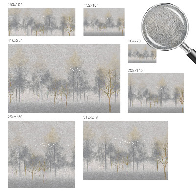 Papel de parede autocolante para sala Harmonia da floresta