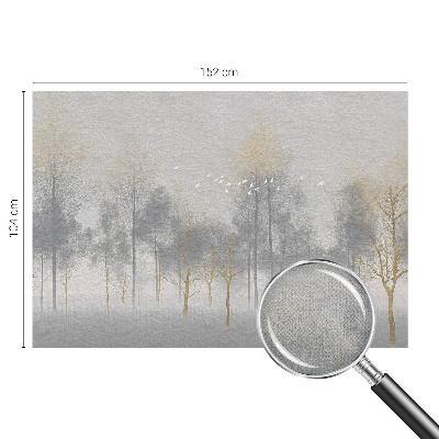 Papel de parede autocolante para sala Harmonia da floresta