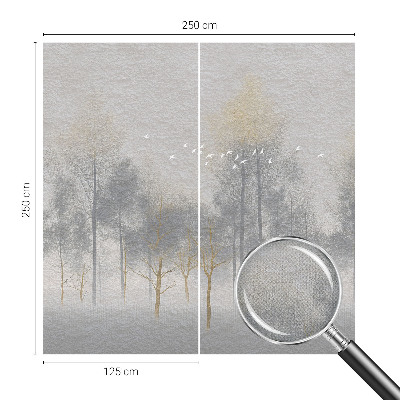 Papel de parede autocolante para sala Harmonia da floresta