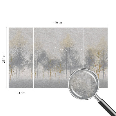 Papel de parede autocolante para sala Harmonia da floresta