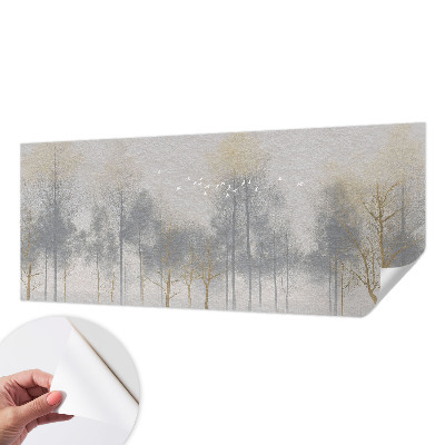 Papel de parede autocolante para sala Harmonia da floresta