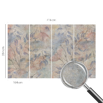 Papel de parede autocolante para sala Folhas abstratas