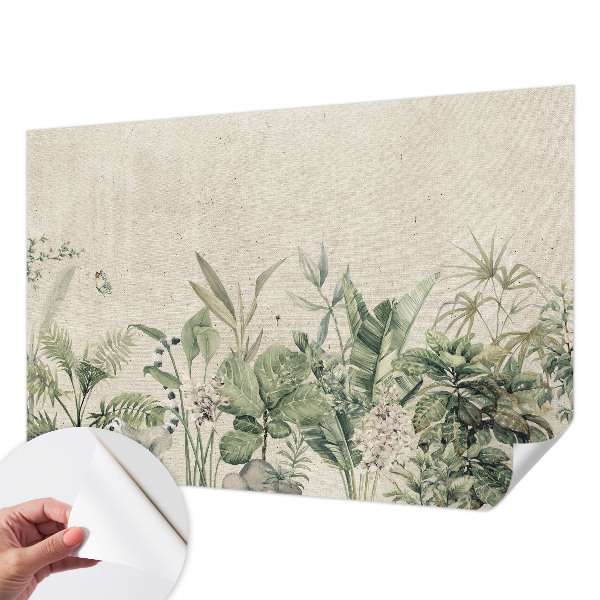Papel de parede infantil selva tropical