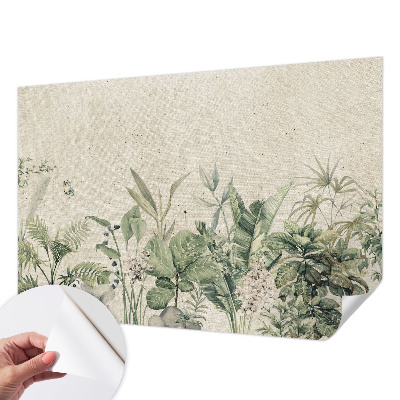 Papel de parede infantil com estampa de selva tropical