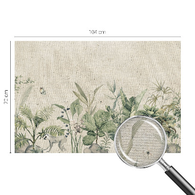 Papel de parede infantil selva tropical