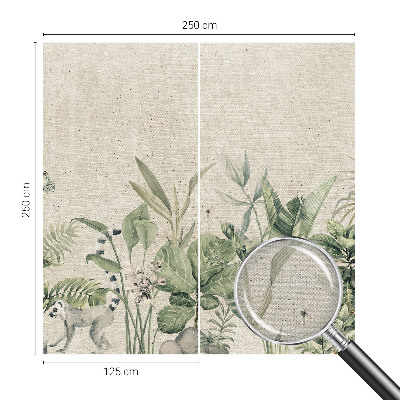 Papel de parede infantil selva tropical