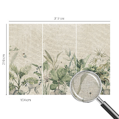 Papel de parede infantil selva tropical