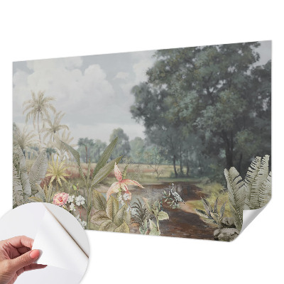 Papel de parede autocolante para sala Paisagem exótica