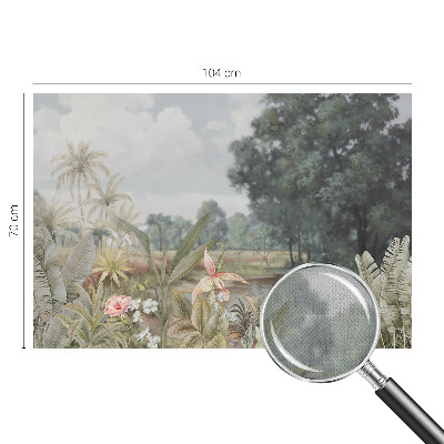 Papel de parede autocolante para sala Paisagem exótica