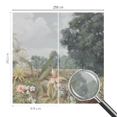 Papel de parede autocolante para sala Paisagem exótica
