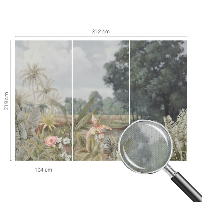 Papel de parede autocolante para sala Paisagem exótica