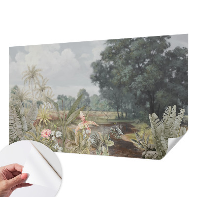 Papel de parede autocolante para sala Paisagem exótica