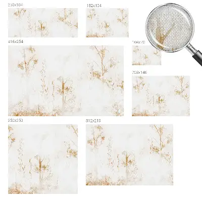 Autocolante de parede fotográfico com motivo de elegância botânica