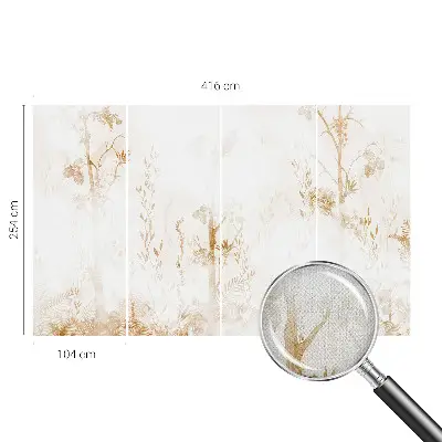 Autocolante de parede fotográfico com motivo de elegância botânica