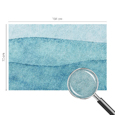 Papel de parede 3D com padrão de ondas azuis