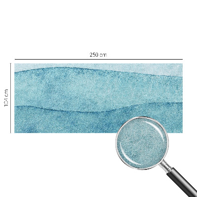 Papel de parede 3D com padrão de ondas azuis