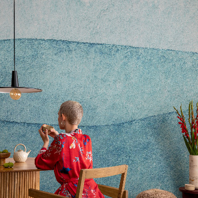 Papel de parede 3D Ondas azuis