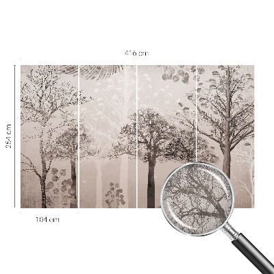 Papel de parede infantil Árvores delicadas