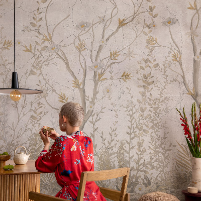 Papel de parede autocolante para sala Um recanto da floresta