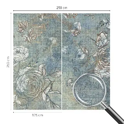 Papel de parede autocolante com estampa de rosas românticas