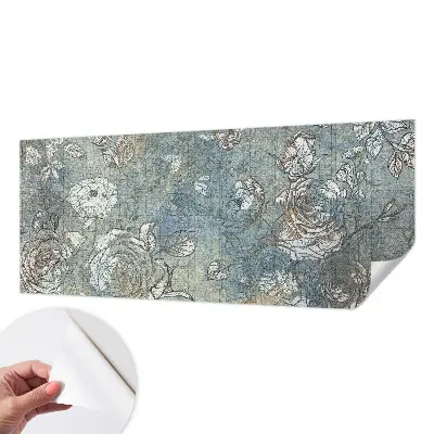Papel de parede autocolante com estampa de rosas românticas