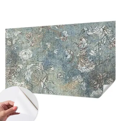 Papel de parede autocolante com estampa de rosas românticas