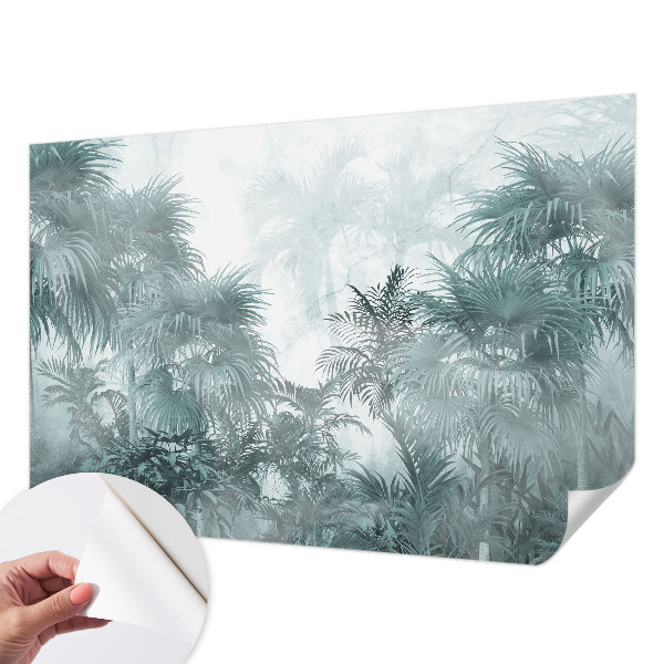 Papel de parede para criança em tom verde exótico
