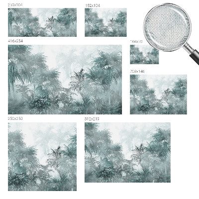 Papel de parede para criança em tom verde exótico
