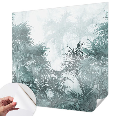 Papel de parede para criança em tom verde exótico