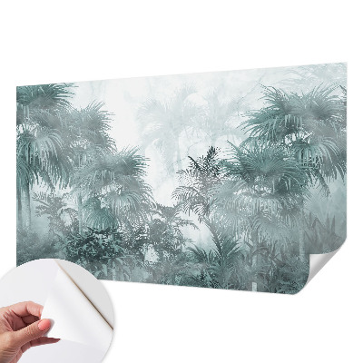 Papel de parede para criança em tom verde exótico
