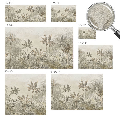 Papel de parede autocolante para sala selva tropical