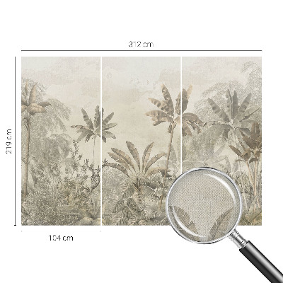 Papel de parede autocolante para sala selva tropical