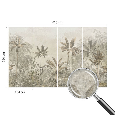 Papel de parede autocolante para sala selva tropical
