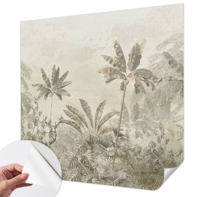 Papel de parede autocolante para sala selva tropical