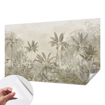 Papel de parede autocolante para sala selva tropical