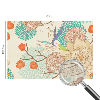 Papel de parede autocolante para sala Fantasia floral