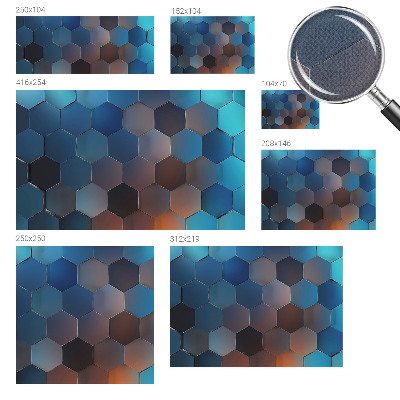 Papel de parede para criança Hexágonos azuis