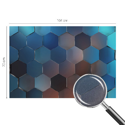 Papel de parede para criança Hexágonos azuis